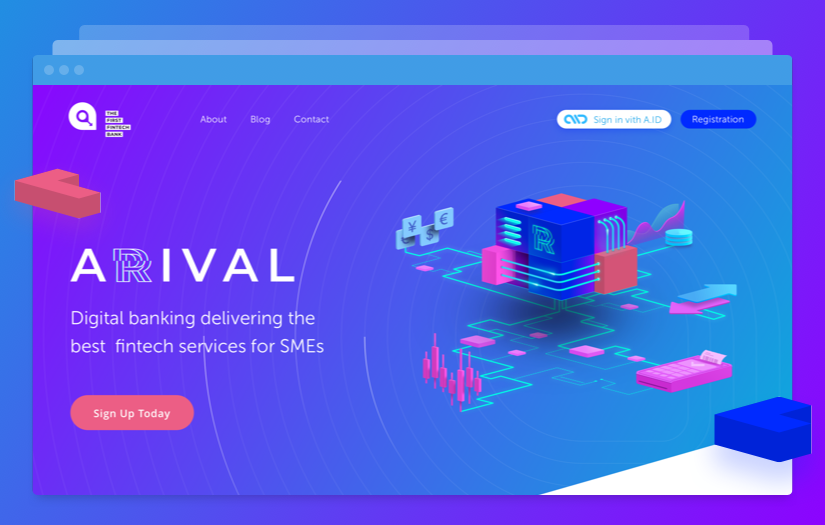 Interface for the first digital fintech bank Arrival screenshot 5
